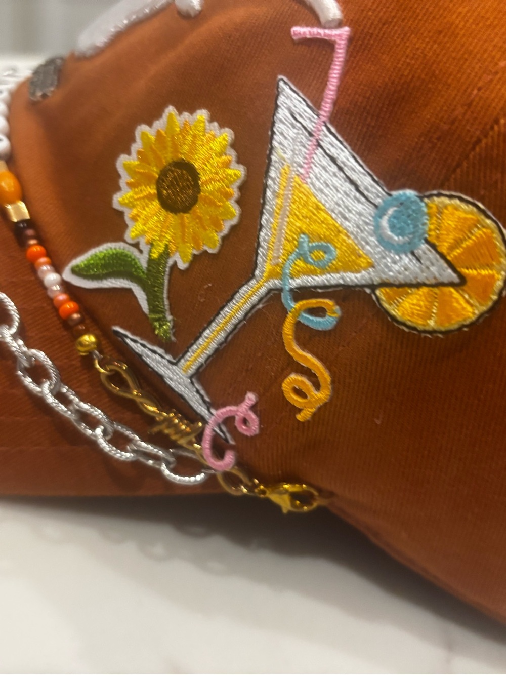 Texas Longhorns Embroidered Burnt Orange Baseball Cap with Beaded Accents - Picture 8 of 12